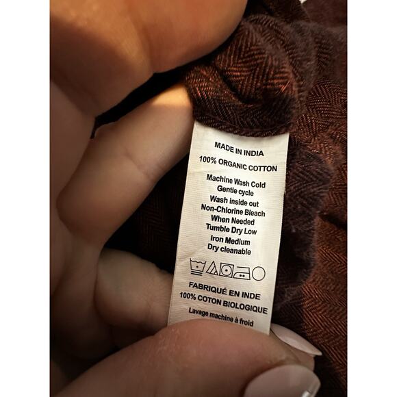 prAna XL Men Flannel Button Up Shirt Hiking Outdoor Organic Cotton M23170384 Z23 - Picture 5 of 9